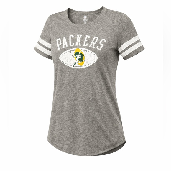 NFL Team Apparel Tops - NFL Team Women’s Graphic Green Bay Packers Sleeve-Stripe Tee Sz XS
